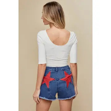 Suede Star Shorts