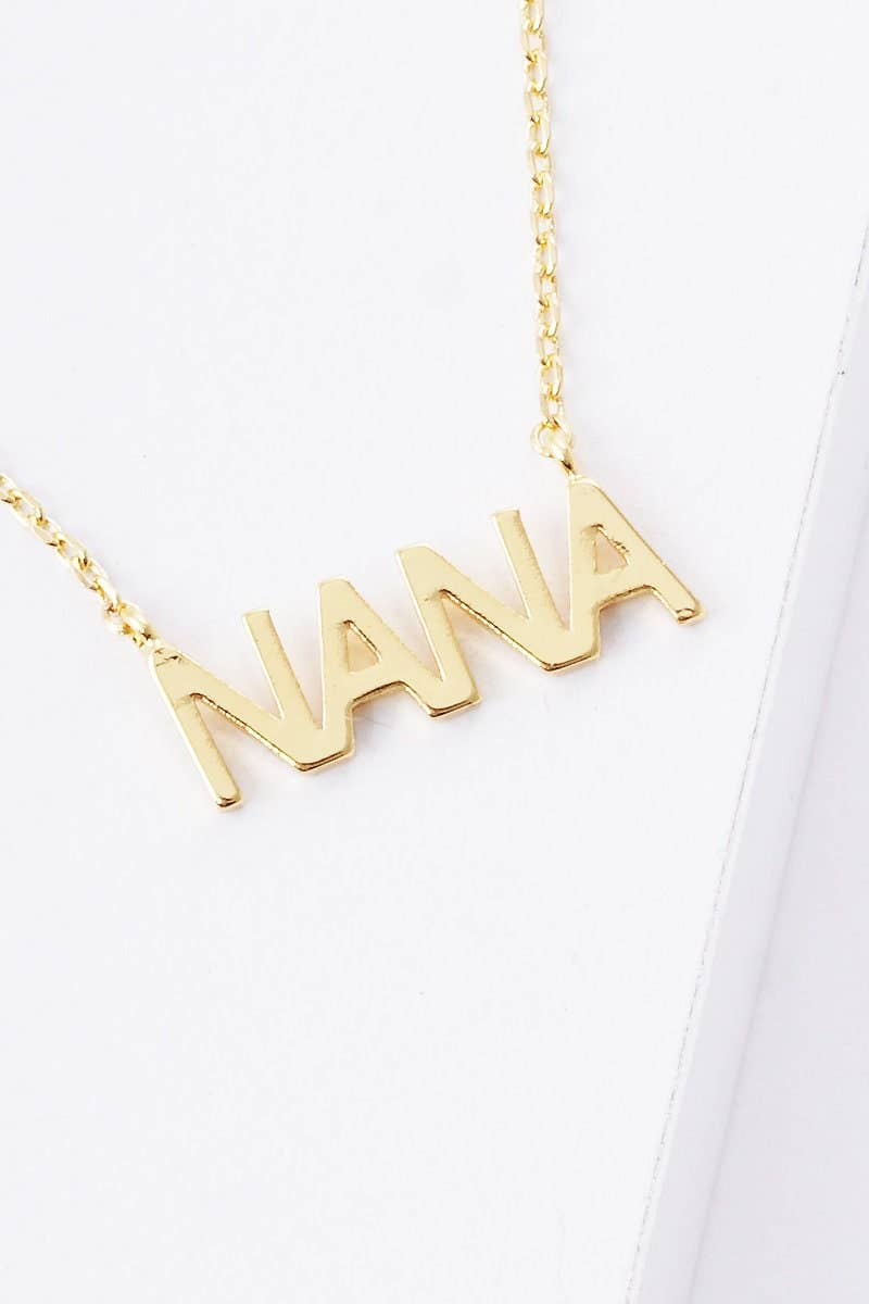 Gold & Silver Plated Bold Letter NANA Necklace