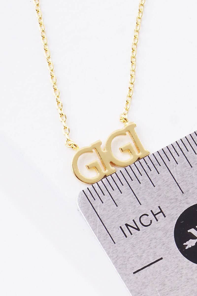 Gold & Silver Gigi Text Necklace