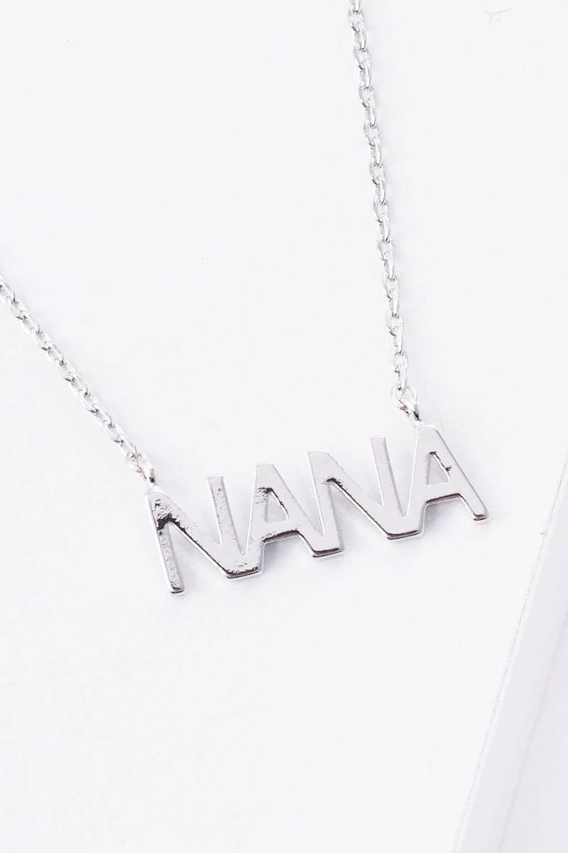 Gold & Silver Plated Bold Letter NANA Necklace