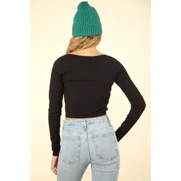 Angie Crop Knit Top