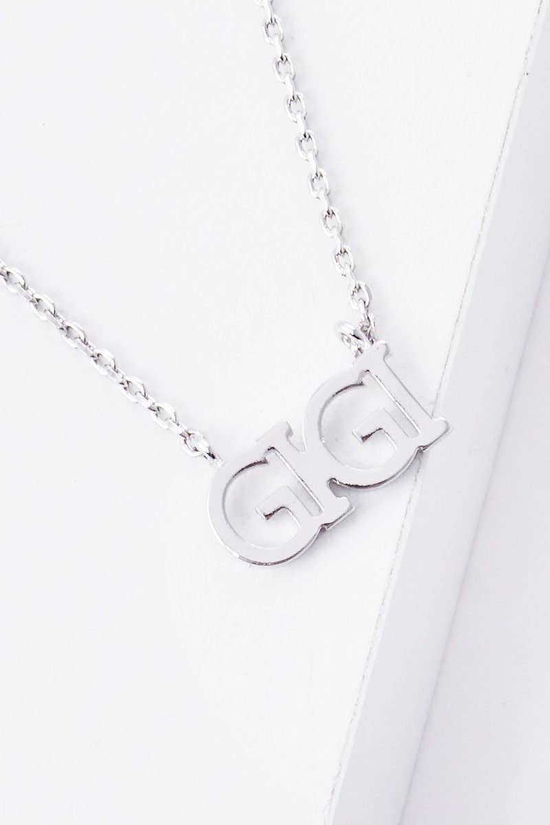 Gold & Silver Gigi Text Necklace