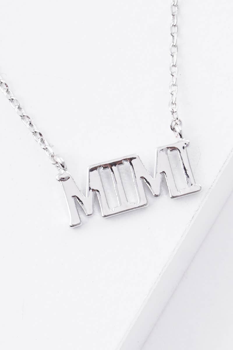 Gold & Silver Plated Bold Letter Mimi Necklace