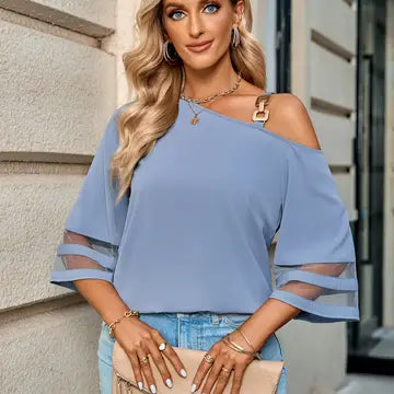 Blue Bell Sleeve Blouse