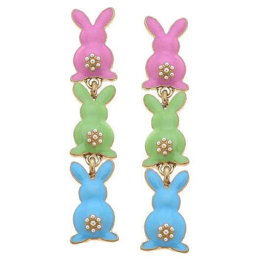 Linked Easter Bunnies Earrings