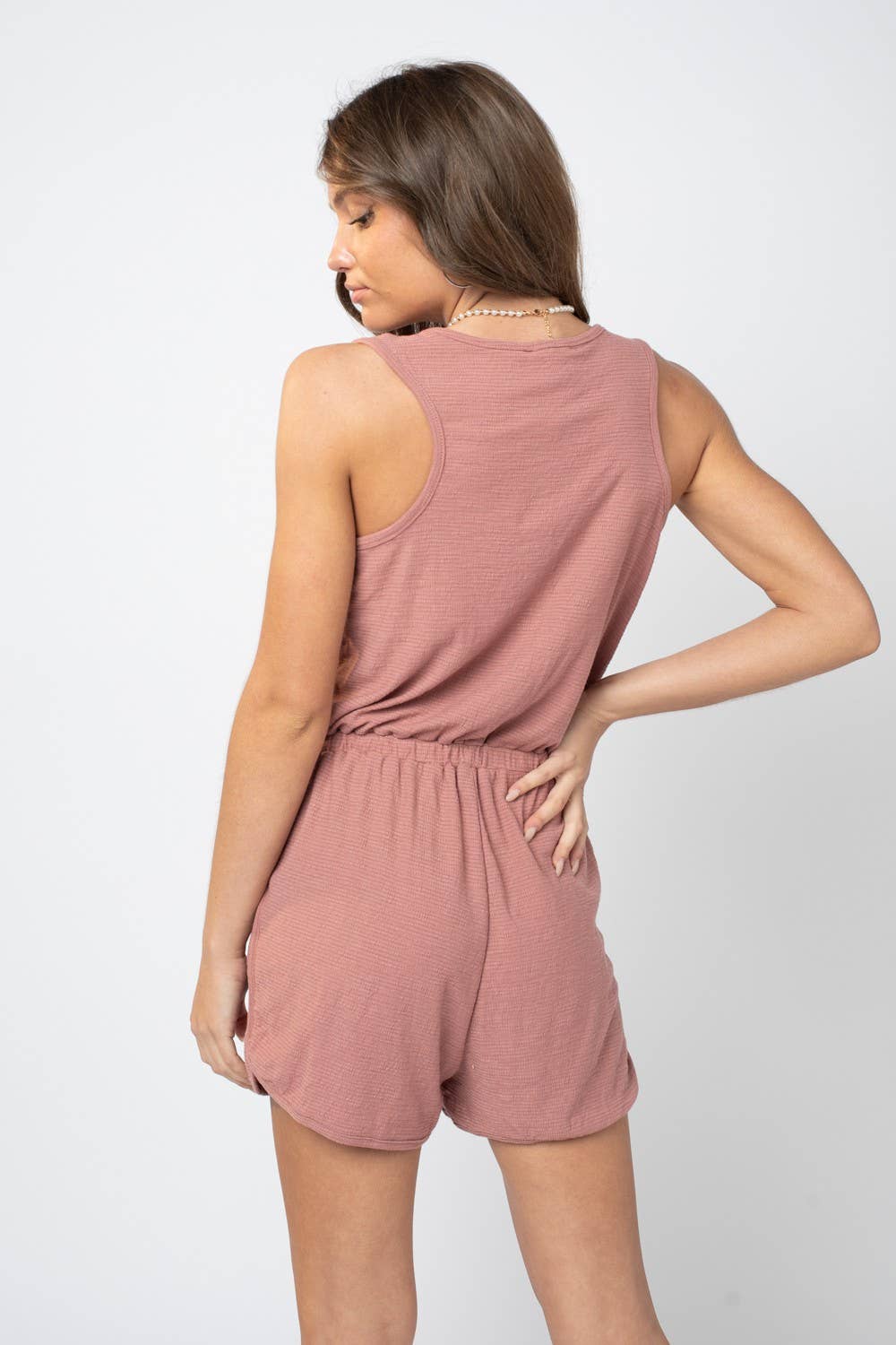 Payton Metal snap button down romper