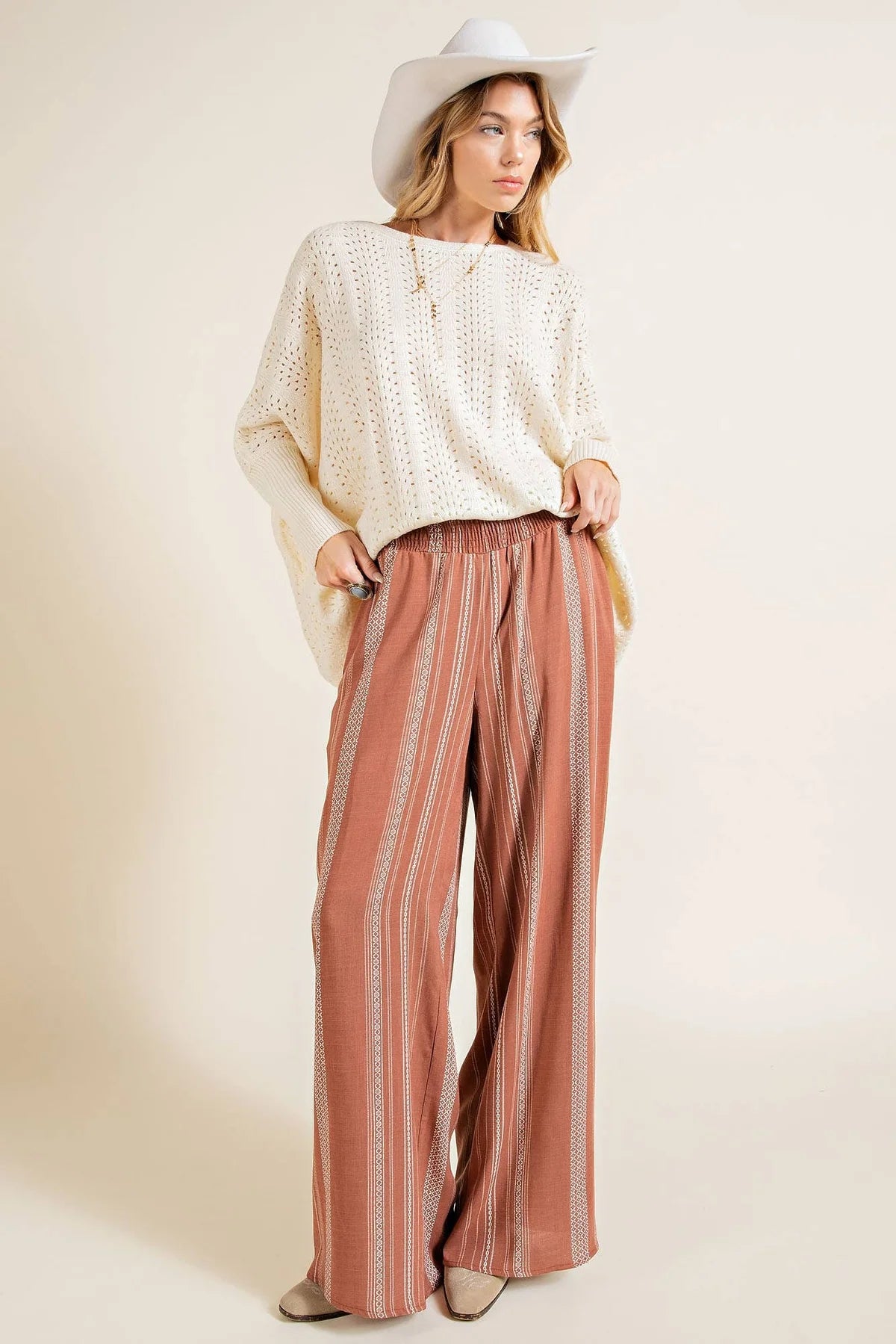 Brick Wide Leg Pants