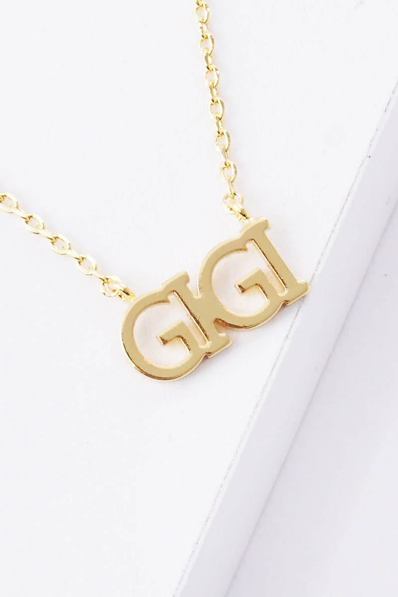 Gold & Silver Gigi Text Necklace