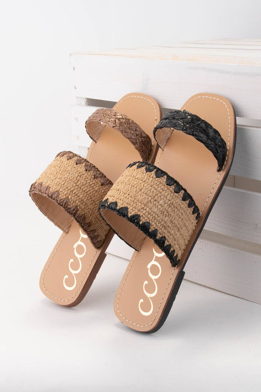 ELLA RAFFIA SLIDE