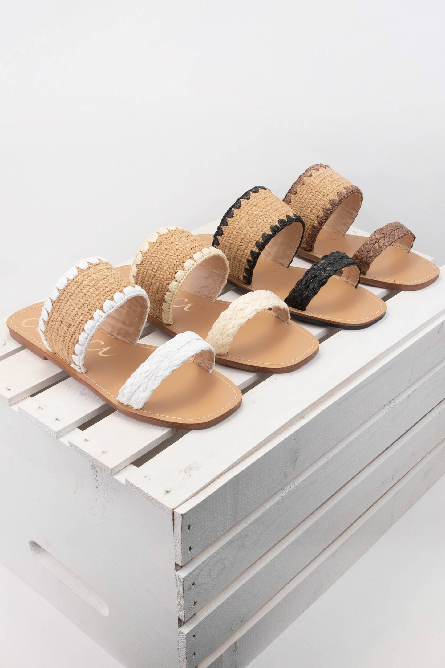 ELLA RAFFIA SLIDE