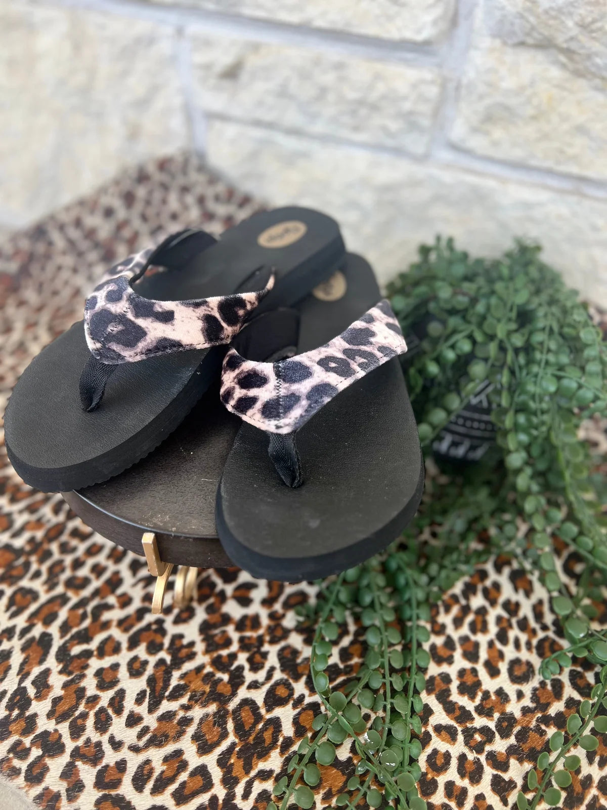 Ella Cheetah Flip Flops