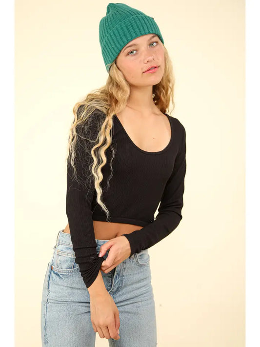 Angie Crop Knit Top