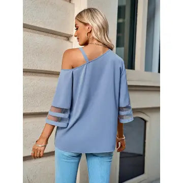 Blue Bell Sleeve Blouse