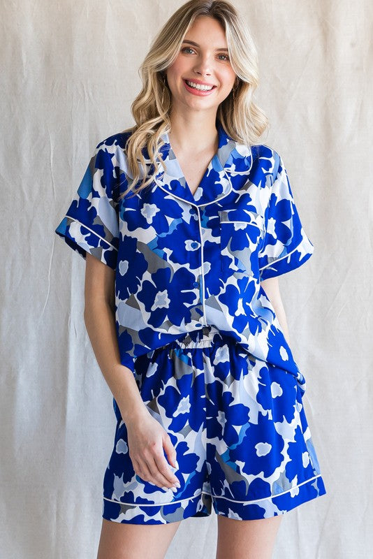 Royal Floral Pajama Set