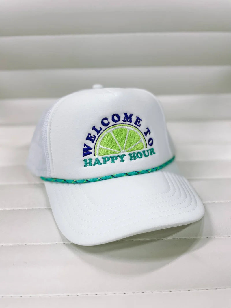 Welcome To Happy Hour Trucker Hat