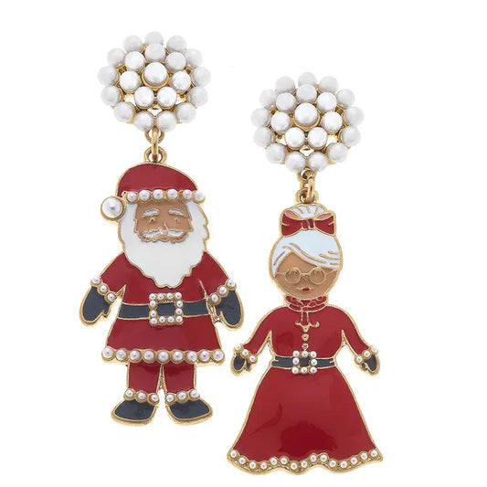 Santa + Mrs.Claus Earrings