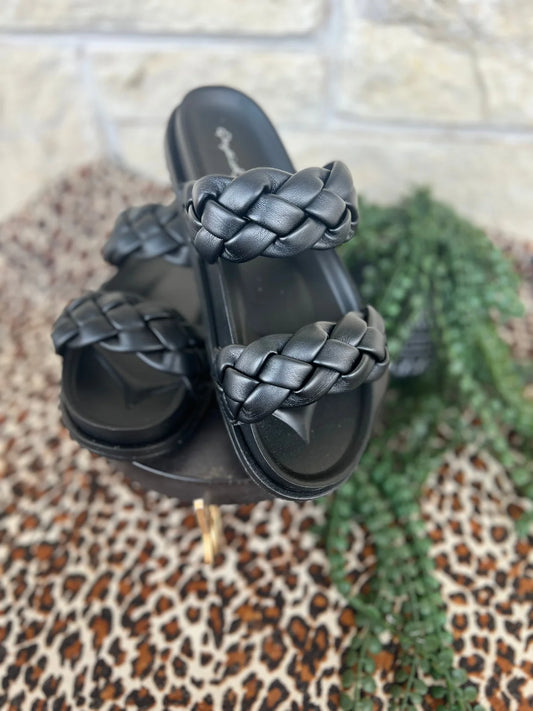 Tess Black Sandals
