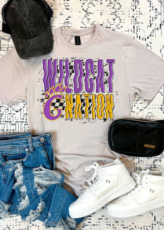 Wildcat Checkered Nation Tee